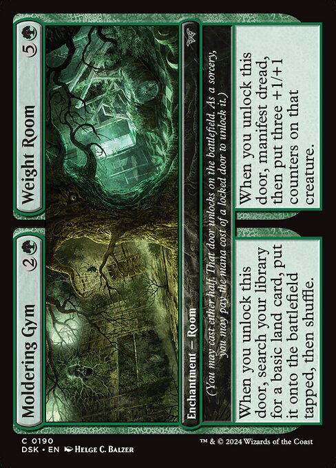 Duskmourn: House of Horror - 190 - Moldering Gym // Weight Room - Common - G - Foil