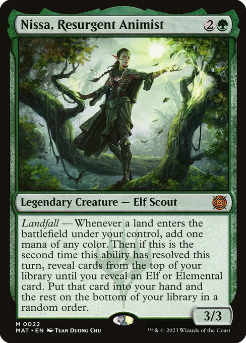 March of the Machine: The Aftermath - 22 - Nissa, Resurgent Animist - Mythic - G - Foil