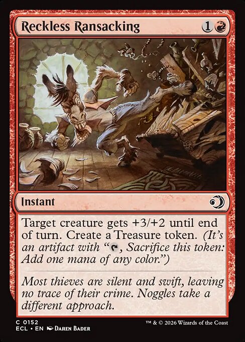 Lorwyn Eclipsed - 152 - Reckless Ransacking - Common - R - Non-foil