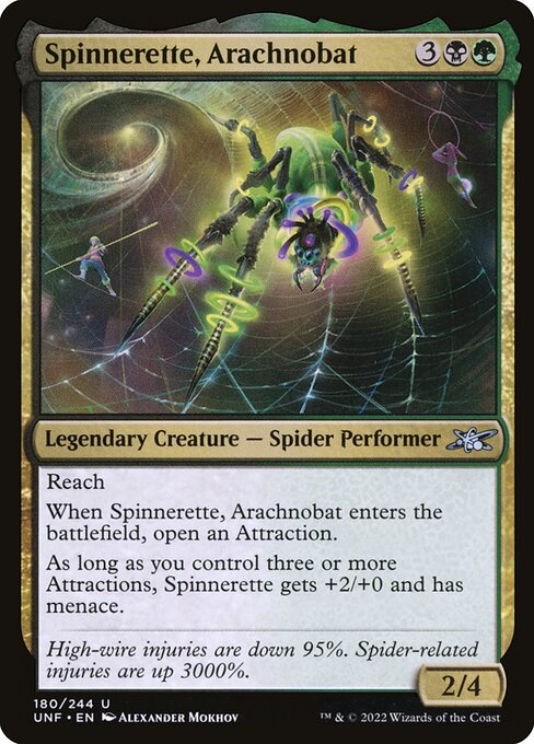 Unfinity - 180 - Spinnerette, Arachnobat - Uncommon - BG - Foil