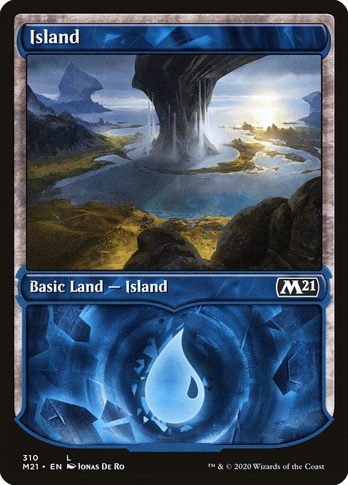 Core Set 2021 - 310 - Island - Common - C - Foil