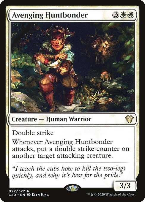 Commander 2020 - 22 - Avenging Huntbonder - Rare - W - Non-foil