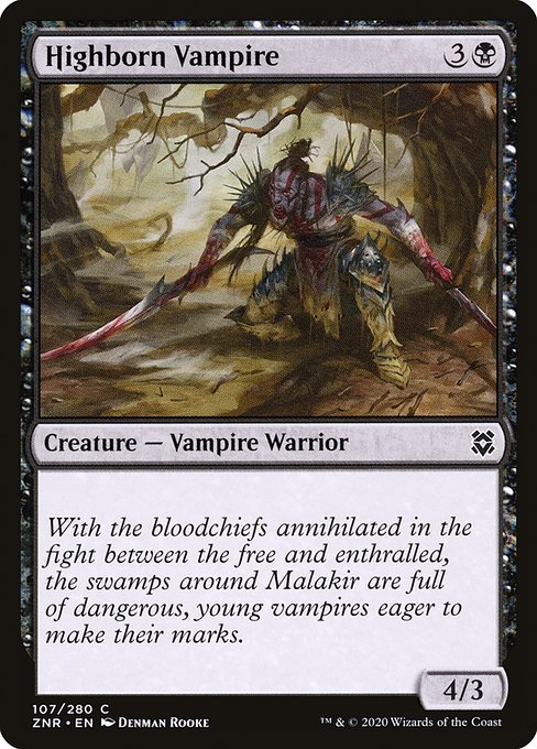 Zendikar Rising - 107 - Highborn Vampire - Common - B - Non-foil