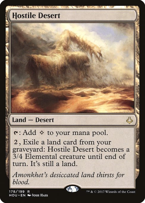 Hour of Devastation - 178 - Hostile Desert - Rare - C - Non-foil