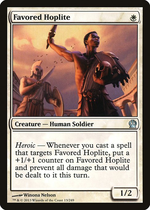 Theros - 13 - Favored Hoplite - Uncommon - W - Non-foil