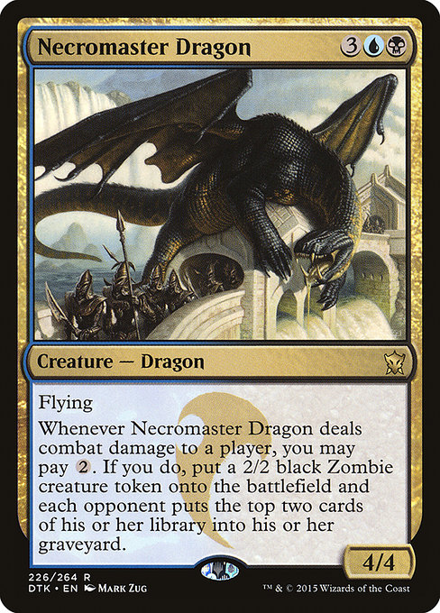 Dragons of Tarkir - 226 - Necromaster Dragon - Rare - UB - Foil Promo