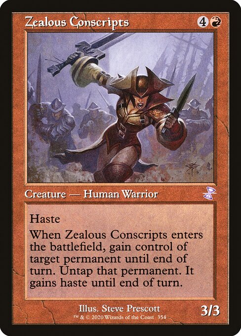 Time Spiral Remastered - 354 - Zealous Conscripts - Special - R - Non-foil