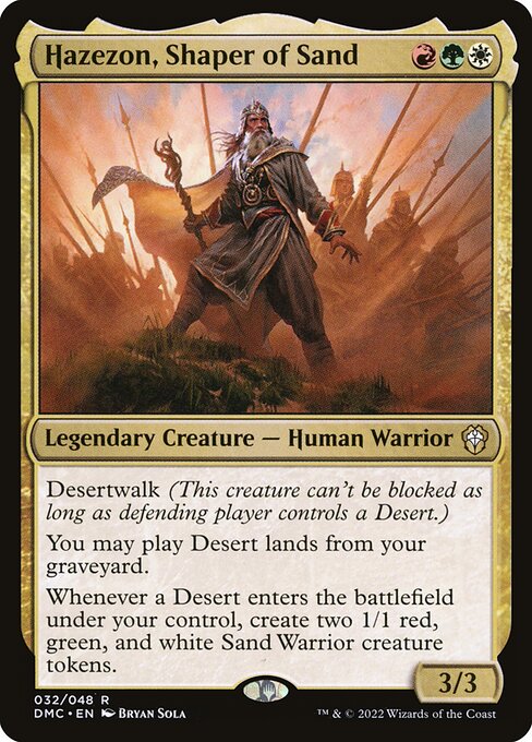 Dominaria United Commander - 32 - Hazezon, Shaper of Sand - Rare - Multi - Foil
