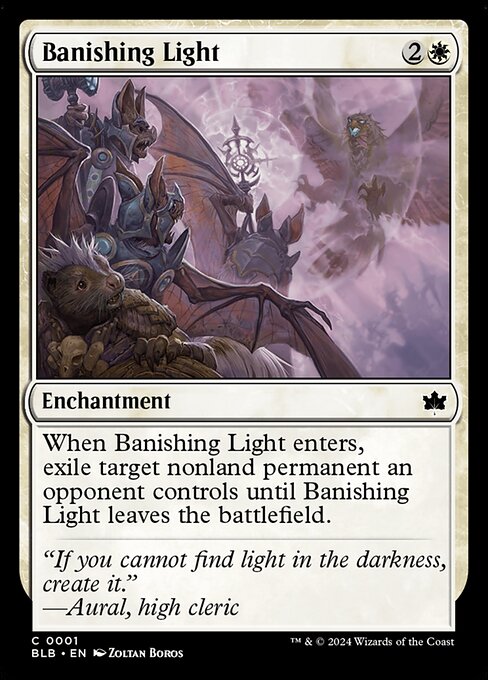 Bloomburrow - 1 - Banishing Light - Common - W - Foil