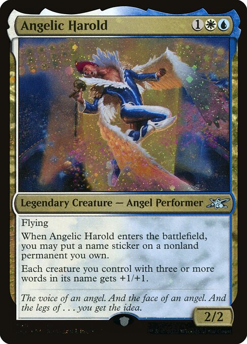 Unfinity - 448 - Angelic Harold - Uncommon - WU - Foil