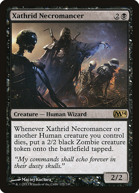 Magic 2014 - 123 - Xathrid Necromancer - Rare - B - Non-foil