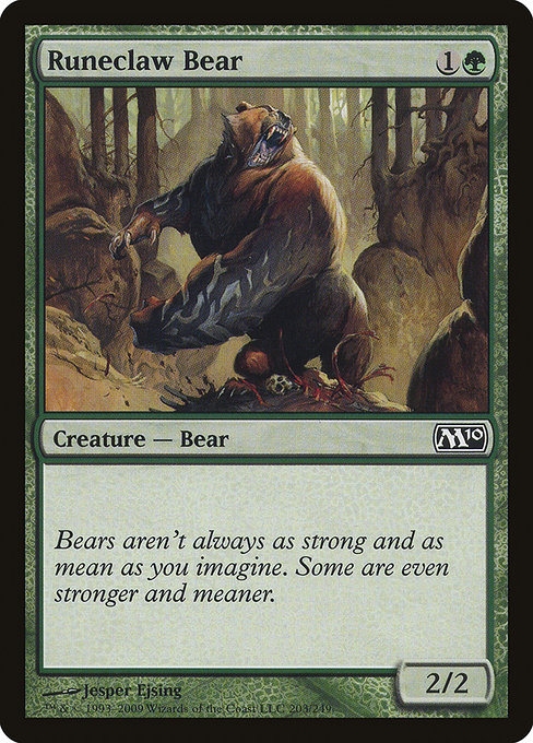 Magic 2010 - 203 - Runeclaw Bear - Common - G - Non-foil