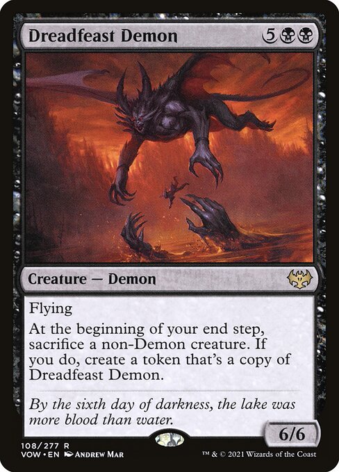 Innistrad: Crimson Vow - 108 - Dreadfeast Demon - Rare - B - Non-foil