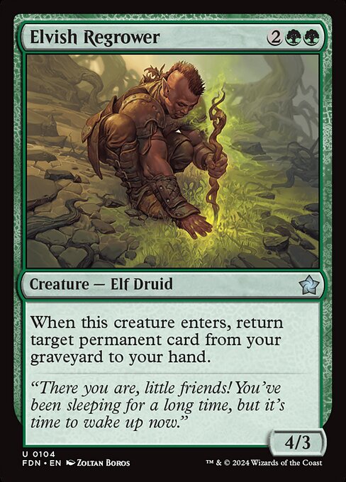 Foundations - 104 - Elvish Regrower - Uncommon - G - Non-foil