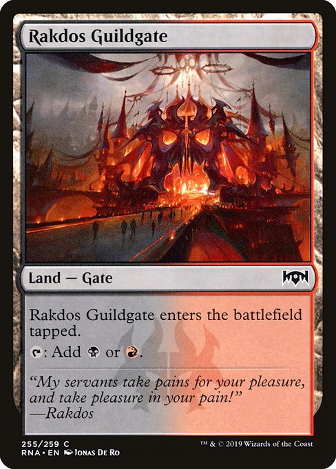 Ravnica Allegiance - 255 - Rakdos Guildgate - Common - C - Non-foil