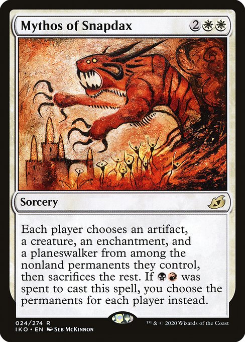 Ikoria: Lair of Behemoths - 24 - Mythos of Snapdax - Rare - W - Foil