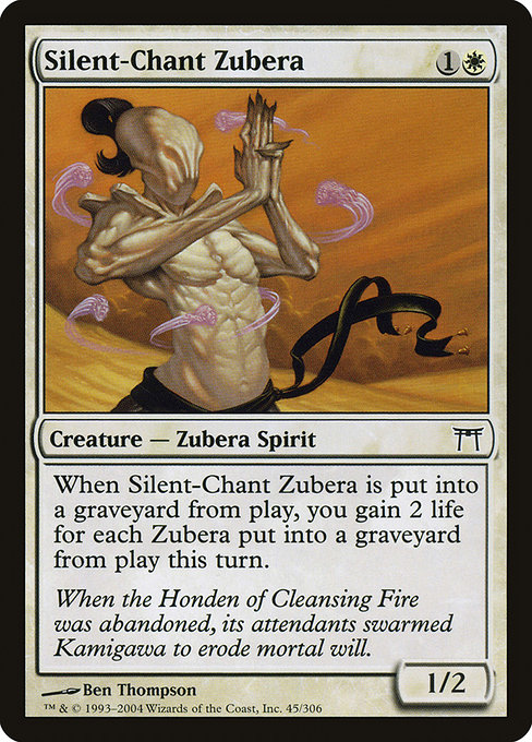 Champions of Kamigawa - 45 - Silent-Chant Zubera - Common - W - Non-foil