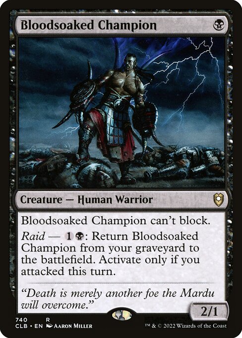 Commander Legends: Battle for Baldur's Gate - 740 - Bloodsoaked Champion - Rare - B - Non-foil