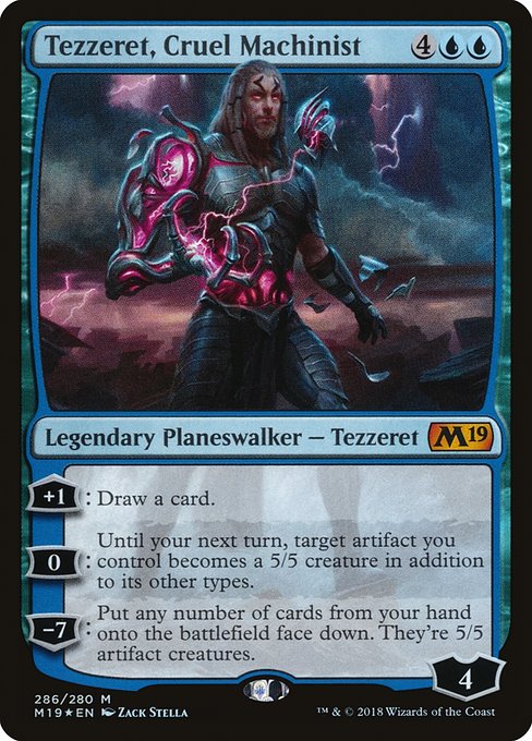 Core Set 2019 - 286 - Tezzeret, Cruel Machinist - Mythic - U - Foil