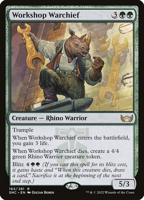 Streets of New Capenna - 165 - Workshop Warchief - Rare - G - Non-foil