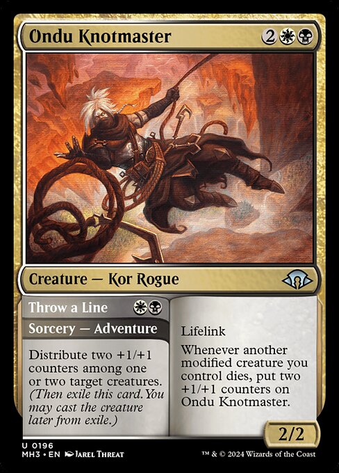 Modern Horizons 3 - 196 - Ondu Knotmaster // Throw a Line - Uncommon - WB - Non-foil