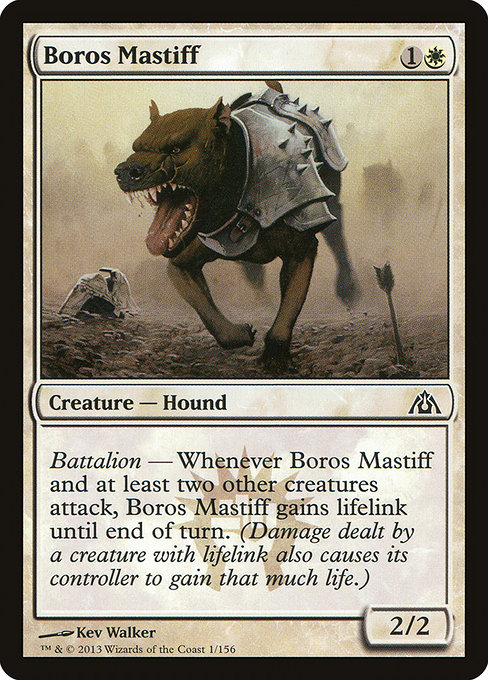 Dragon's Maze - 1 - Boros Mastiff - Common - W - Non-foil
