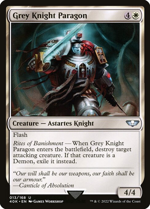 Warhammer 40,000 Commander - 13 - Grey Knight Paragon - Uncommon - W - Non-foil