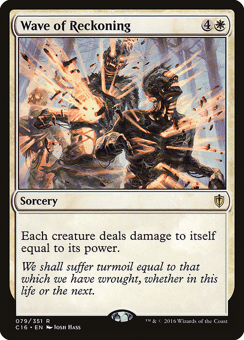 Commander 2016 - 79 - Wave of Reckoning - Rare - W - Non-foil