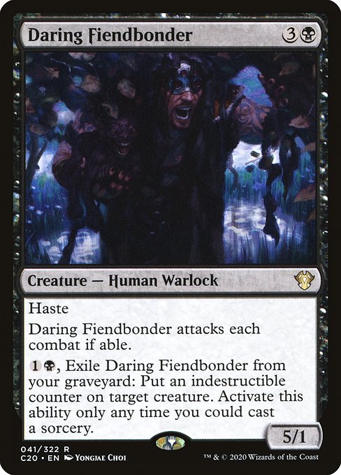 Commander 2020 - 41 - Daring Fiendbonder - Rare - B - Non-foil