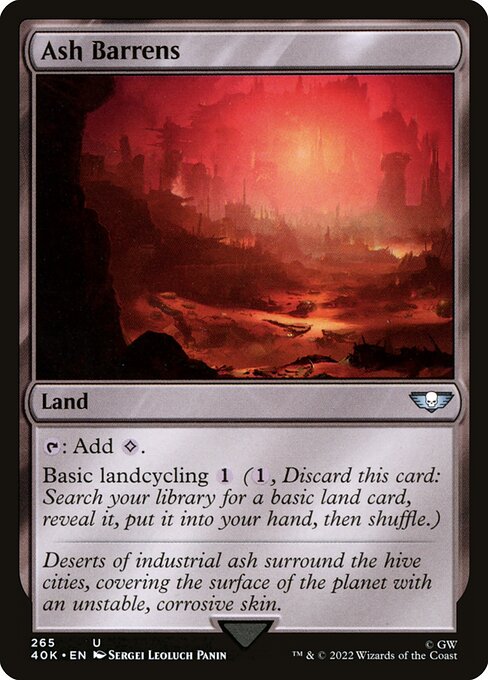 Warhammer 40,000 Commander - 265 - Ash Barrens - Uncommon - C - Non-foil