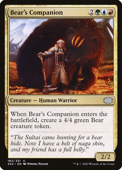 Double Masters 2022 - 182 - Bear's Companion - Uncommon - Multi - Non-foil