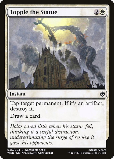 War of the Spark - 35 - Topple the Statue - Common - W - Non-foil