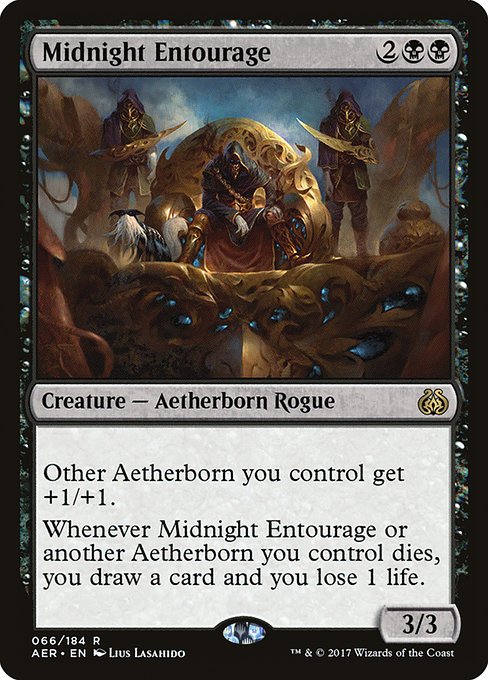 Aether Revolt - 66 - Midnight Entourage - Rare - B - Non-foil