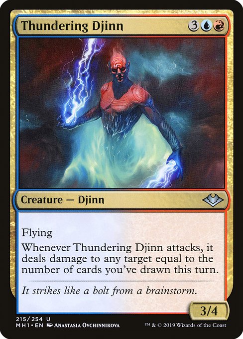 Modern Horizons - 215 - Thundering Djinn - Uncommon - UR - Non-foil