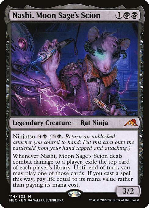 Kamigawa: Neon Dynasty - 114 - Nashi, Moon Sage's Scion - Mythic - B - Non-foil