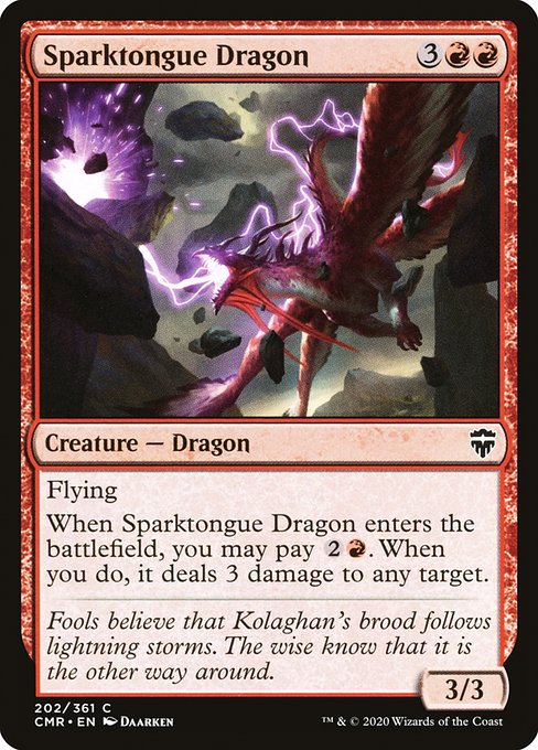 Commander Legends - 202 - Sparktongue Dragon - Common - R - Non-foil