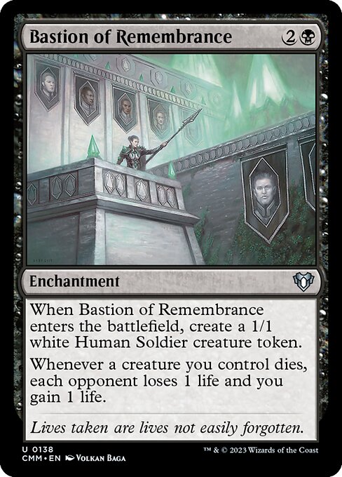 Commander Masters - 138 - Bastion of Remembrance - Uncommon - B - Non-foil