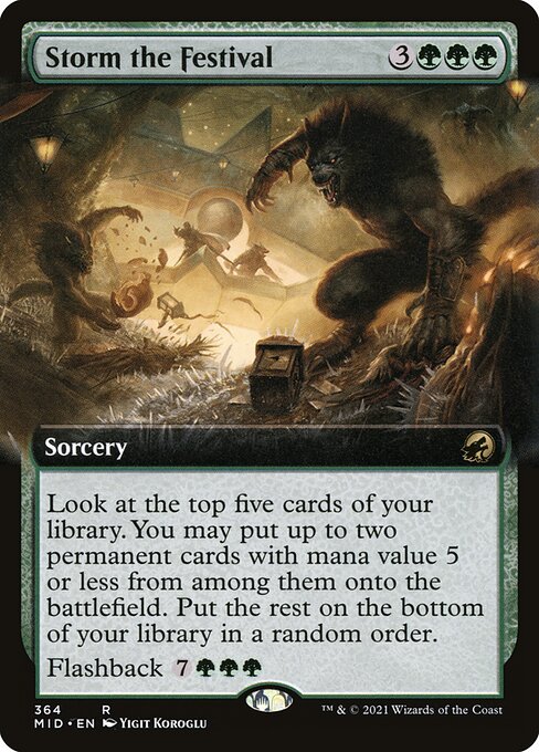 Innistrad: Midnight Hunt - 364 - Storm the Festival - Rare - G - Foil