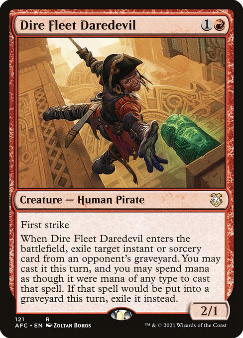 Forgotten Realms Commander - 121 - Dire Fleet Daredevil - Rare - R - Non-foil