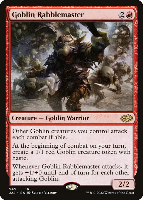 Jumpstart 2022 - 545 - Goblin Rabblemaster - Rare - R - Non-foil