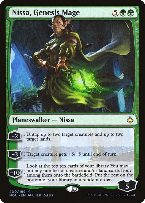 Hour of Devastation - 200 - Nissa, Genesis Mage - Mythic - G - Foil