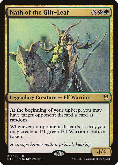 Commander 2016 - 213 - Nath of the Gilt-Leaf - Rare - BG - Non-foil
