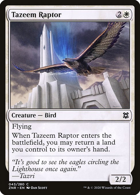 Zendikar Rising - 43 - Tazeem Raptor - Common - W - Non-foil