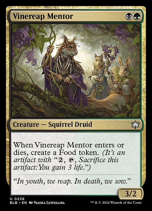 Bloomburrow - 238 - Vinereap Mentor - Uncommon - BG - Foil
