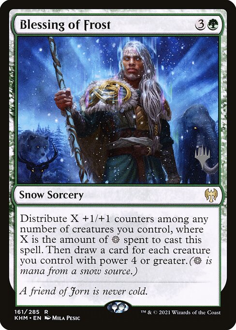 Kaldheim Promos - 161p - Blessing of Frost - Rare - G - Non-foil - Promo