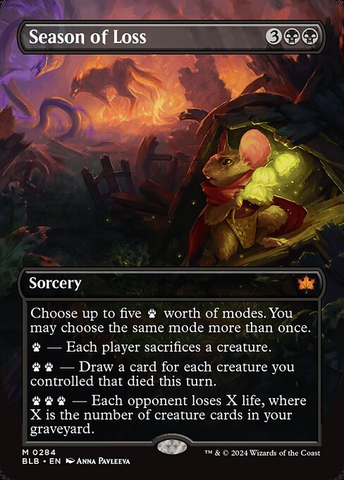 Bloomburrow - 284 - Season of Loss - Mythic - B - Foil