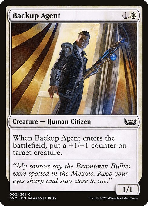 Streets of New Capenna - 2 - Backup Agent - Common - W - Non-foil
