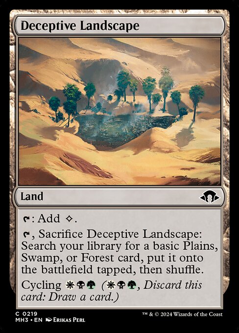 Modern Horizons 3 - 219 - Deceptive Landscape - Common - C - Foil