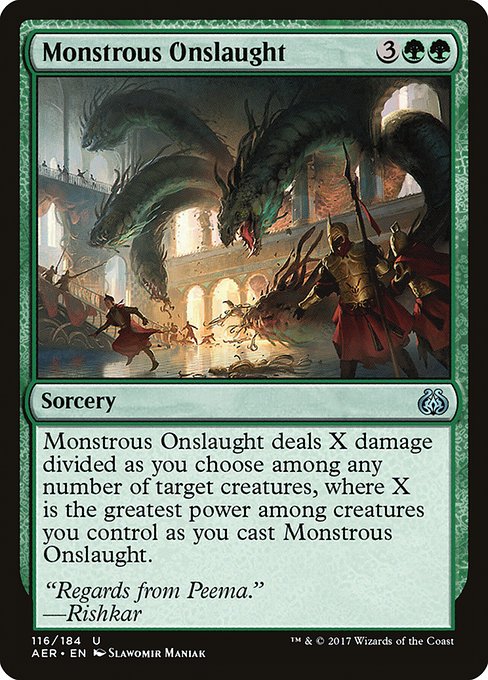 Aether Revolt - 116 - Monstrous Onslaught - Uncommon - G - Non-foil