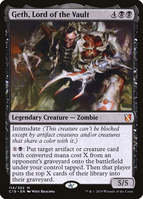 Commander 2019 - 114 - Geth, Lord of the Vault - Mythic - B - Non-foil